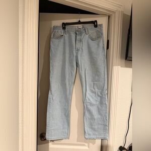 The Attico Pale Blue Straight-Leg Jeans
